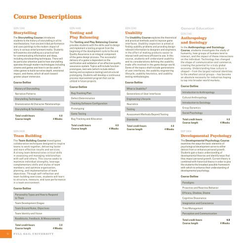 Catalog Addendum - Full Sail University