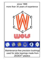 Slide bearings - Wolf Kunststoff-Gleitlager GmbH