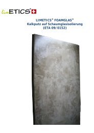 Kalkputz auf Schaumglasisolierung - J. Reinisch & Co. KG - SAS
