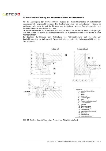 Kalkputz auf Schaumglasisolierung - J. Reinisch & Co. KG - SAS