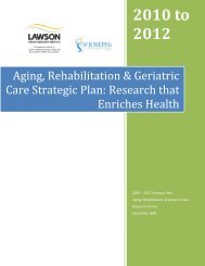 ARGC Strategic Plan - Lawson Health Research Institute