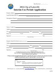 Interim use permit application and supplemental ... - City of Lakeville