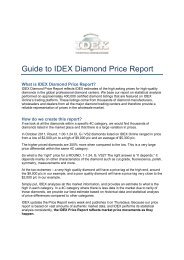 Guide to IDEX Diamond Price Report - IDEX Online