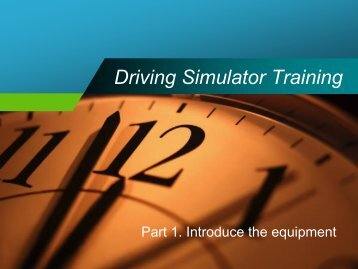 Driving Simulator Training - Transportation