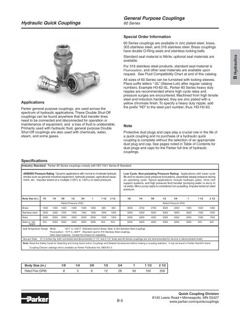 Quick Coupling Products - LSR Distribuidor