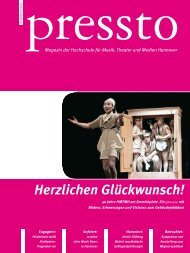 pressto 02/2013 - Hochschule für Musik, Theater und Medien ...
