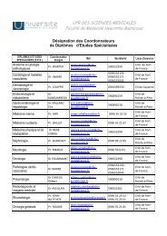 DÃ©signation des Coordonnateurs de DiplÃ´mes d'Etudes SpÃ©cialisÃ©es