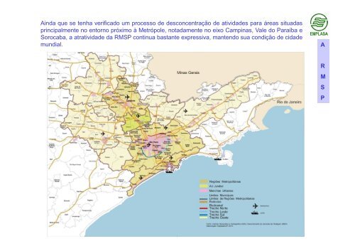 Por Dentro da Região Metropolitana de São Paulo – RMSP - Emplasa