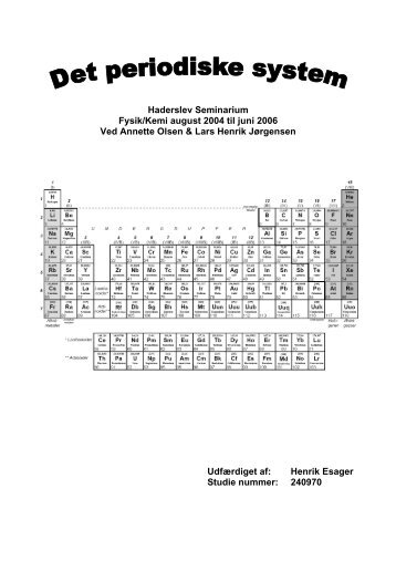 Haderslev Seminarium Fysik Kemi august - Undervisning pÃ¥ Esager ...