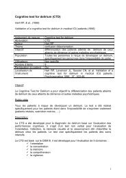 Cognitive test for delirium (CTD)