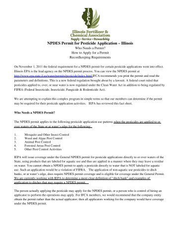 NPDES Permit for Pesticide Application â Illinois