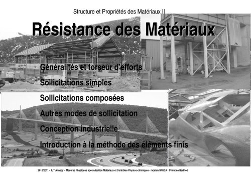 Resistance des materiaux (SPM2) - IUT Annecy