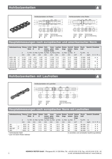 HEINRICH REITER GmbH - Pfarrgasse 85, A-1230 Wien, Tel.: +43 ...