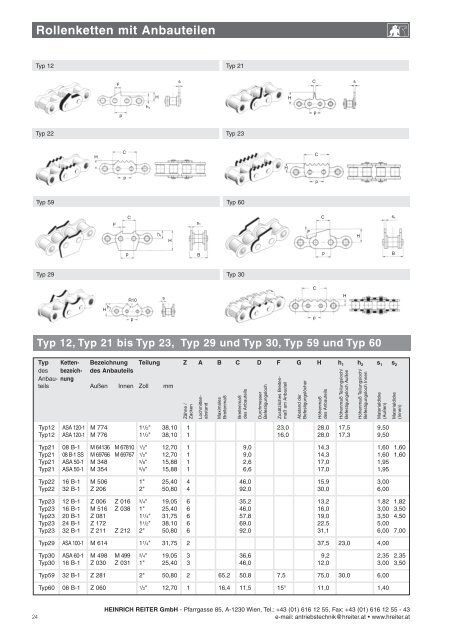 HEINRICH REITER GmbH - Pfarrgasse 85, A-1230 Wien, Tel.: +43 ...