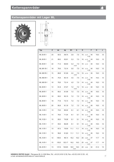 HEINRICH REITER GmbH - Pfarrgasse 85, A-1230 Wien, Tel.: +43 ...