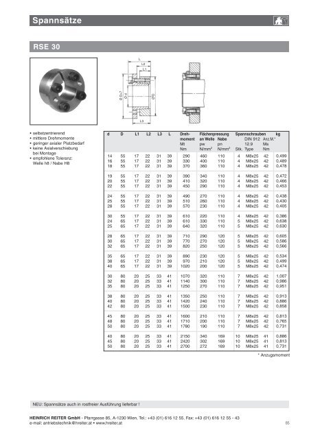 HEINRICH REITER GmbH - Pfarrgasse 85, A-1230 Wien, Tel.: +43 ...