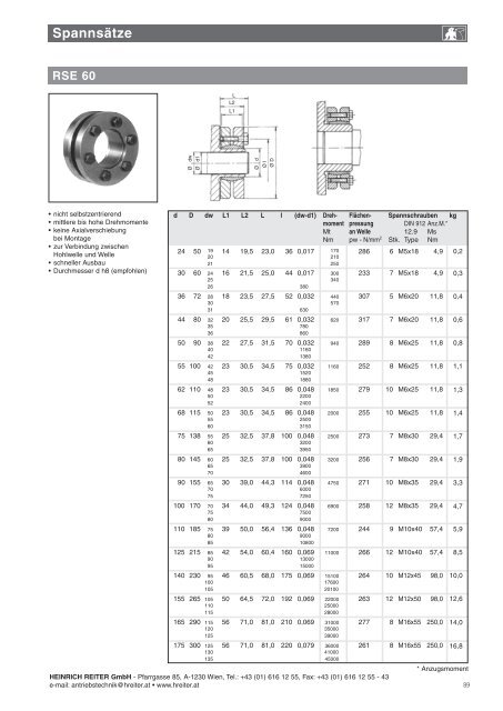 HEINRICH REITER GmbH - Pfarrgasse 85, A-1230 Wien, Tel.: +43 ...