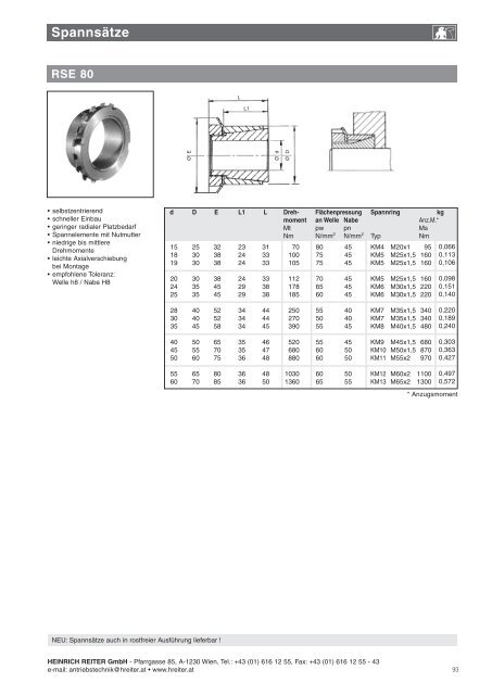 HEINRICH REITER GmbH - Pfarrgasse 85, A-1230 Wien, Tel.: +43 ...