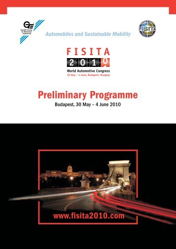 Preliminary Programme - FISITA 2010 World Automotive Congress