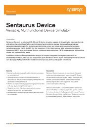 Sentaurus Device Datasheet - Europractice