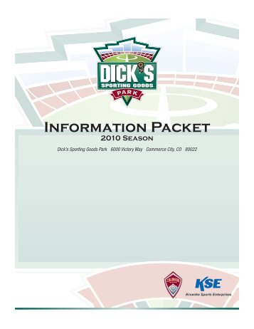 Information Packet - Dick's Sporting Goods Park