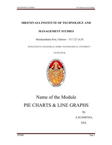 Name of the Module PIE CHARTS & LINE GRAPHS - Sreenivasa ...