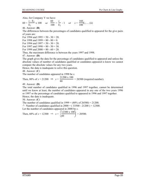 Name of the Module PIE CHARTS & LINE GRAPHS - Sreenivasa ...