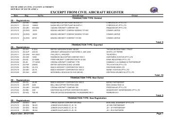 excerpt from civil aircraft register - amphost.co.za