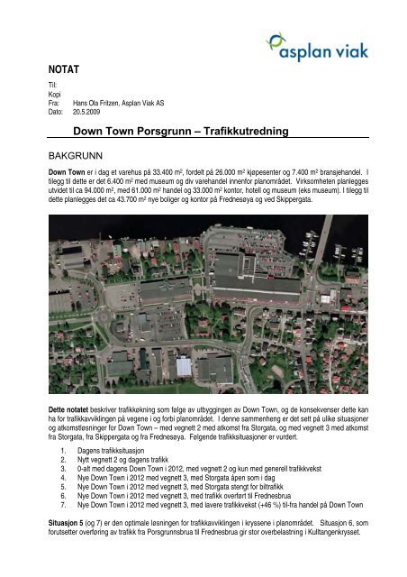 Trafikkutredning - Porsgrunn Kommune