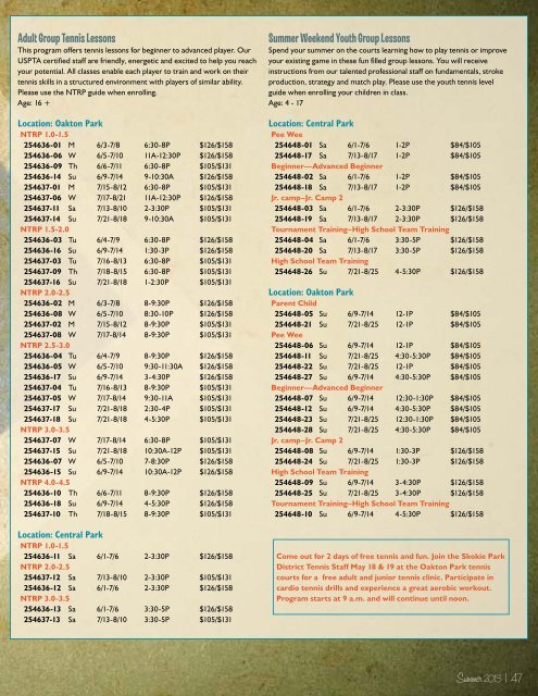 Summer Program Guide 2013 - Skokie Park District