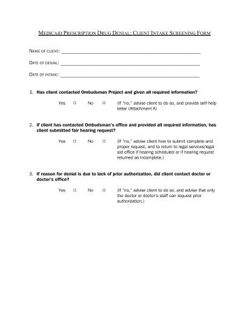 Client Intake Screening Form - Florida Legal Services