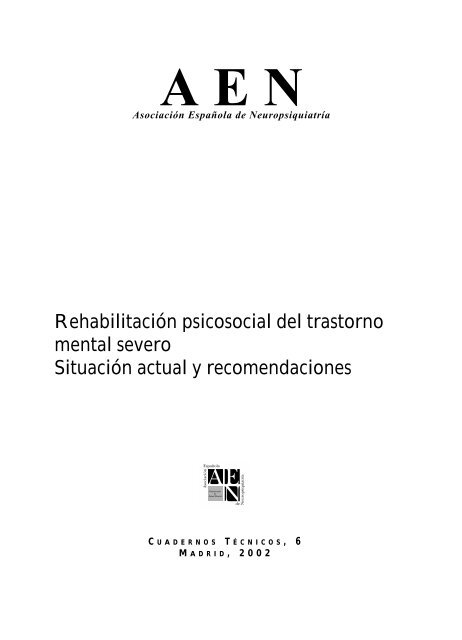 Rehabilitación psicosocial del trastorno mental severo Situación ...