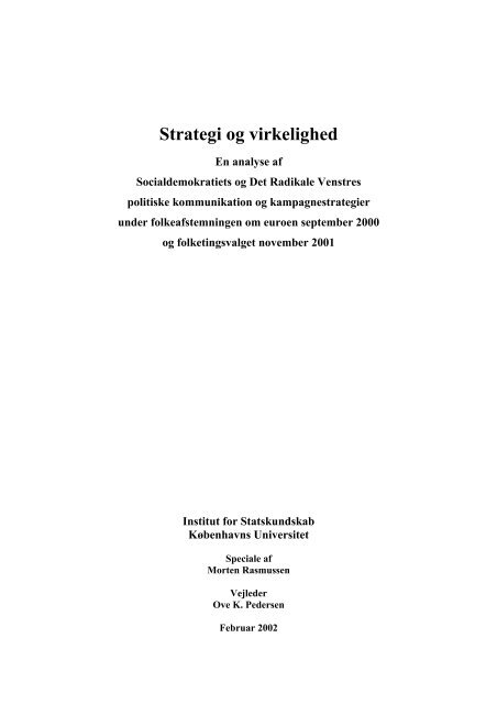 Strategi og virkelighed - politiskkommunikation.dk