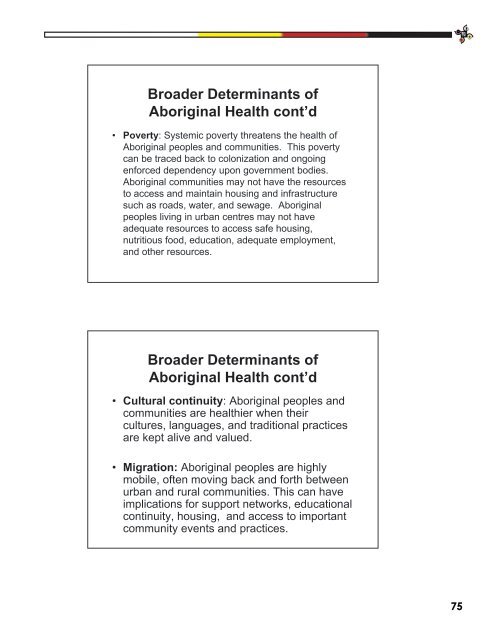 Behind the Pandemic in Aboriginal Communities - Interagency ...