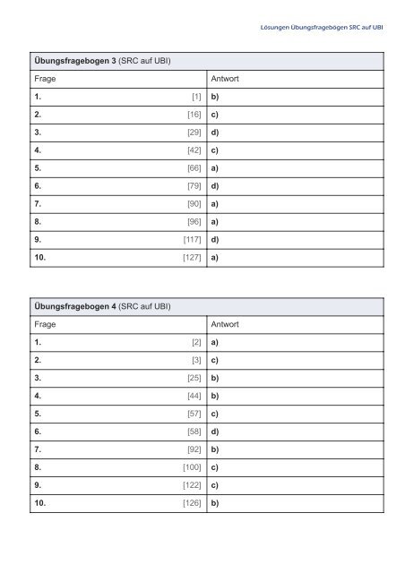 Übungsfragebögen SRC auf UBI - Fachstelle der WSV für ...