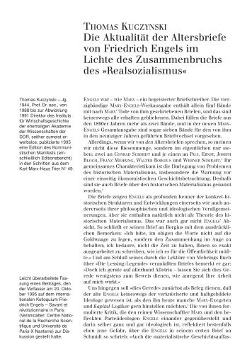 Die AktualitÃ¤t der Altersbriefe von Friedrich Engels im Lichte des ...