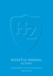 HUISSTIJL MANUAL - HZ University of Applied Sciences