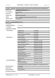 MATERIAL SAFETY DATA SHEET - Harmonic Drive LLC