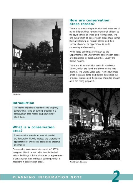 Conservation Areas - Hambleton District Council