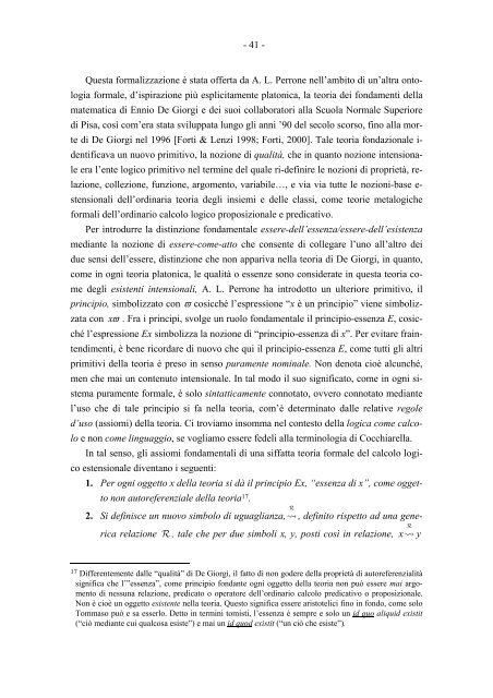 analogia, ontologia formale e problema dei fondamenti - STOQ