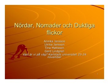 Kan kvinnor vara excellenta? - Gerd Lindgren, Annika Jonsson ...