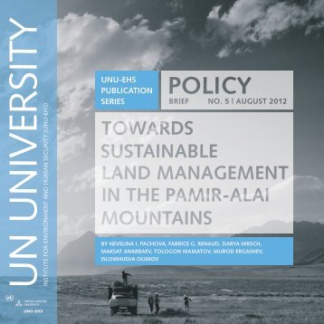 Towards Sustainable Land Management in the Pamir-Alai Mountains
