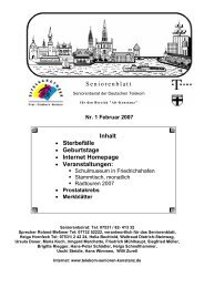 Seniorenblatt 1/2007 - Telekom-Senioren Konstanz