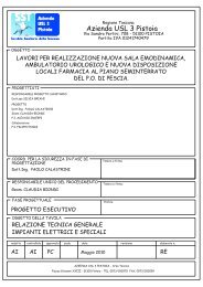 relazione tecnica specialistica impianti elettrici - Azienda USL 3 Pistoia