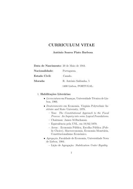 CURRICULUM VITAE - prÃ©mio jornalismo econÃ³mico