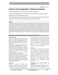 Chitosan and Its Applications: A Review of Literature - International ...