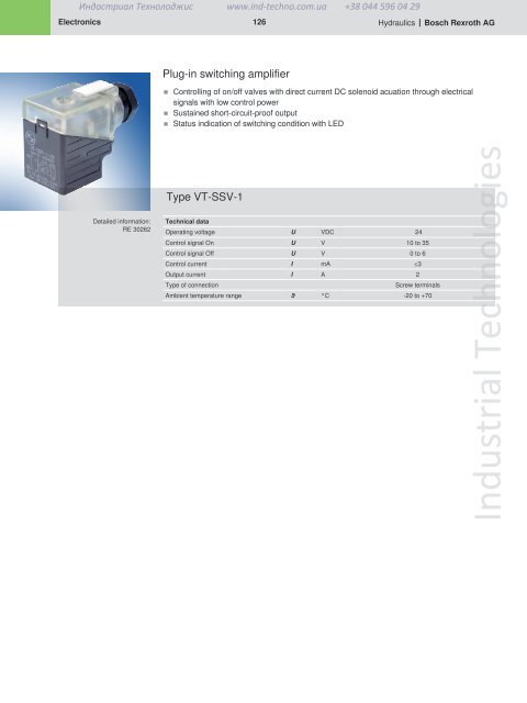 Industrial Hydraulics Hydraulic and Electronic Components