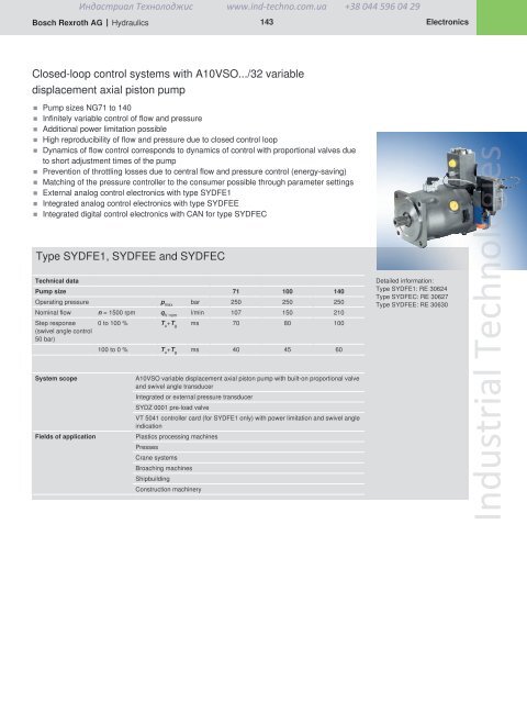 Industrial Hydraulics Hydraulic and Electronic Components