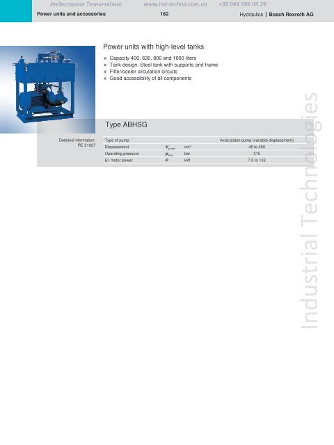 Industrial Hydraulics Hydraulic and Electronic Components