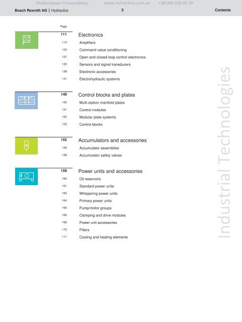 Industrial Hydraulics Hydraulic and Electronic Components